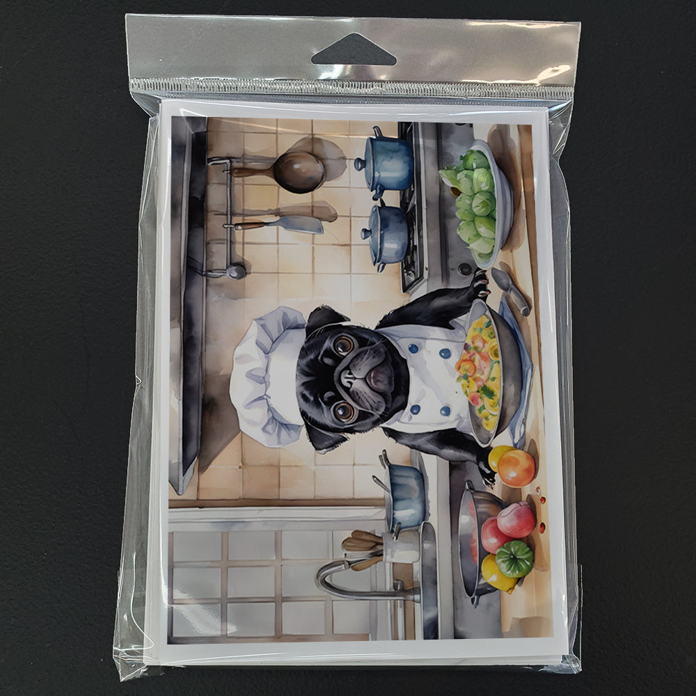 Pug The Chef Greeting Cards Pack of 8