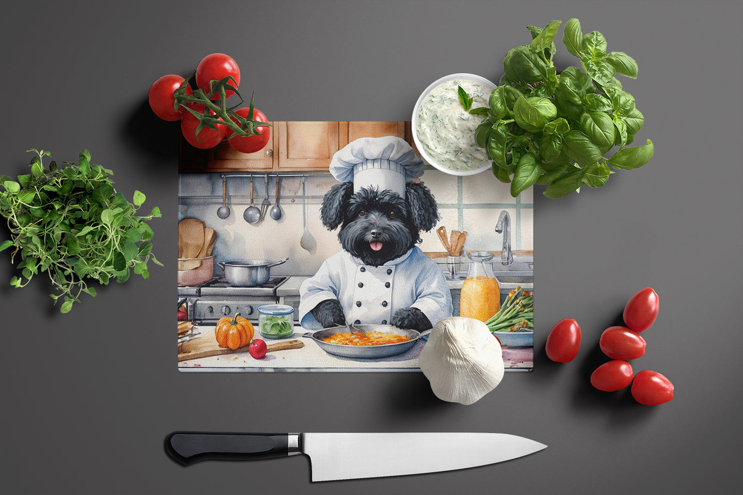 Puli The Chef Glass Cutting Board