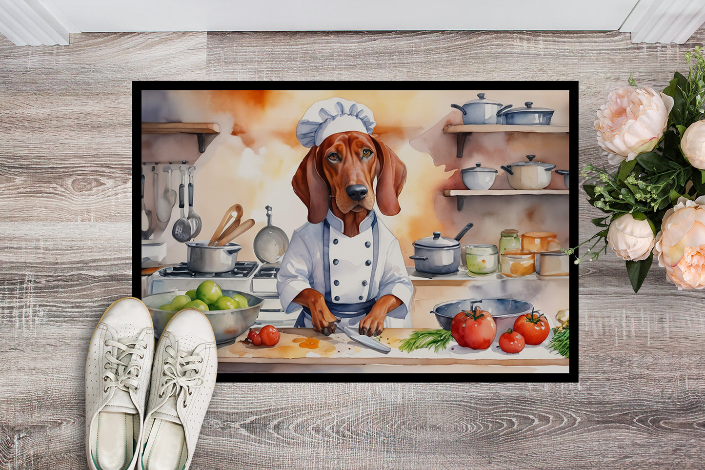 Redbone Coonhound The Chef Doormat