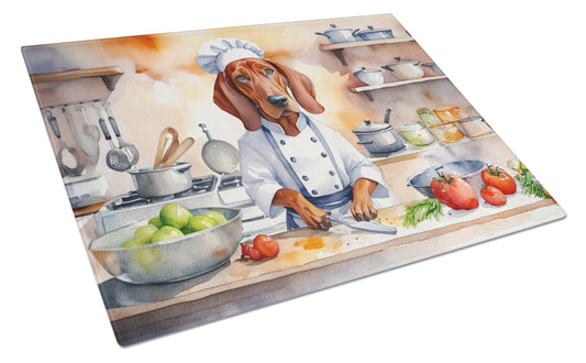 Buy this Redbone Coonhound The Chef Glass Cutting Board