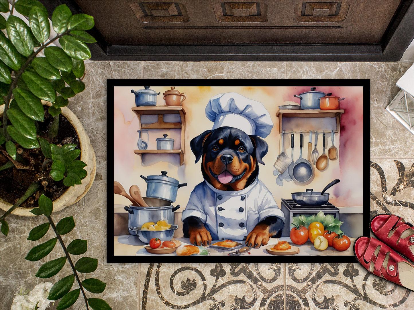 Rottweiler The Chef Doormat