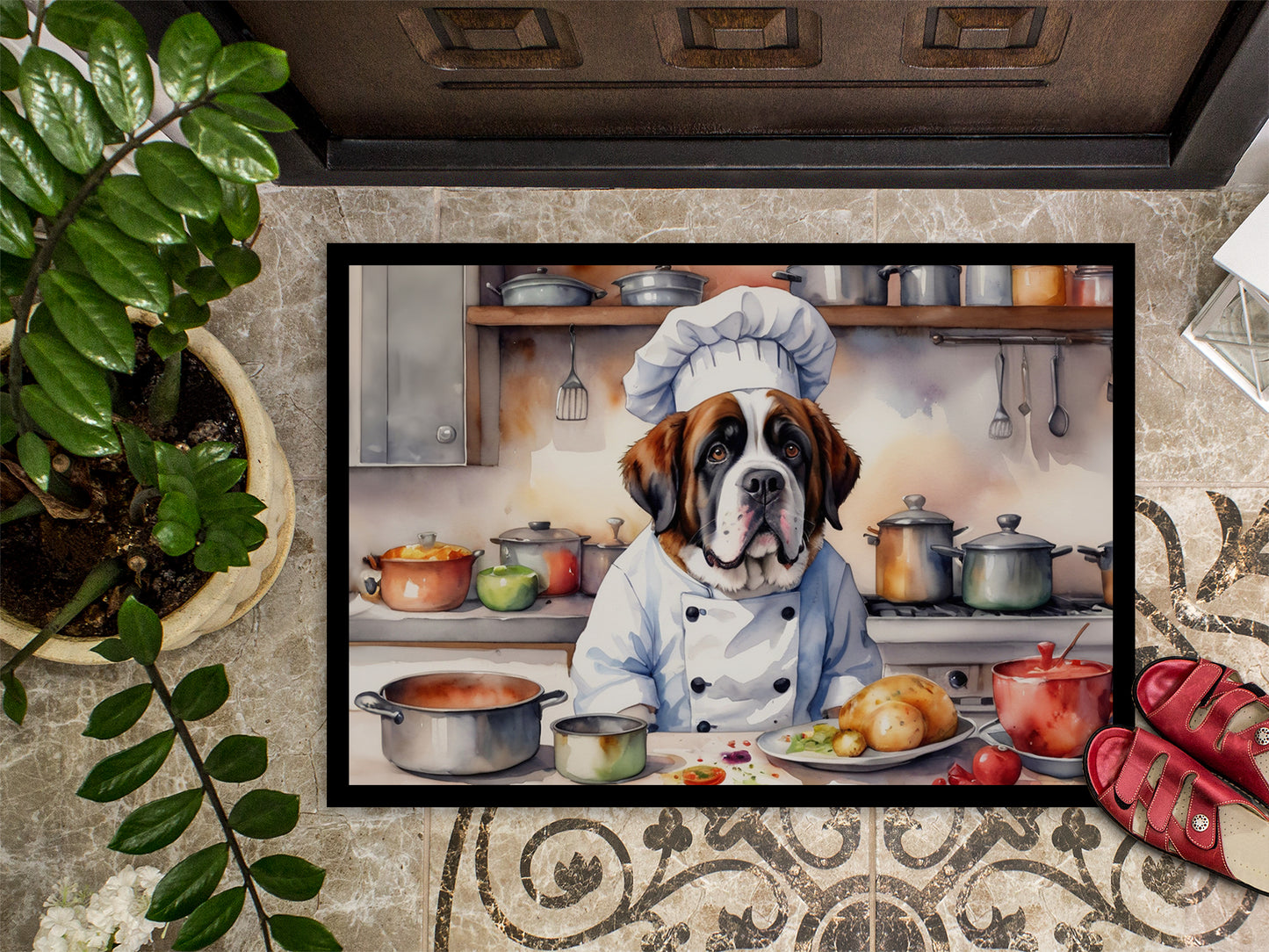 Saint Bernard The Chef Doormat