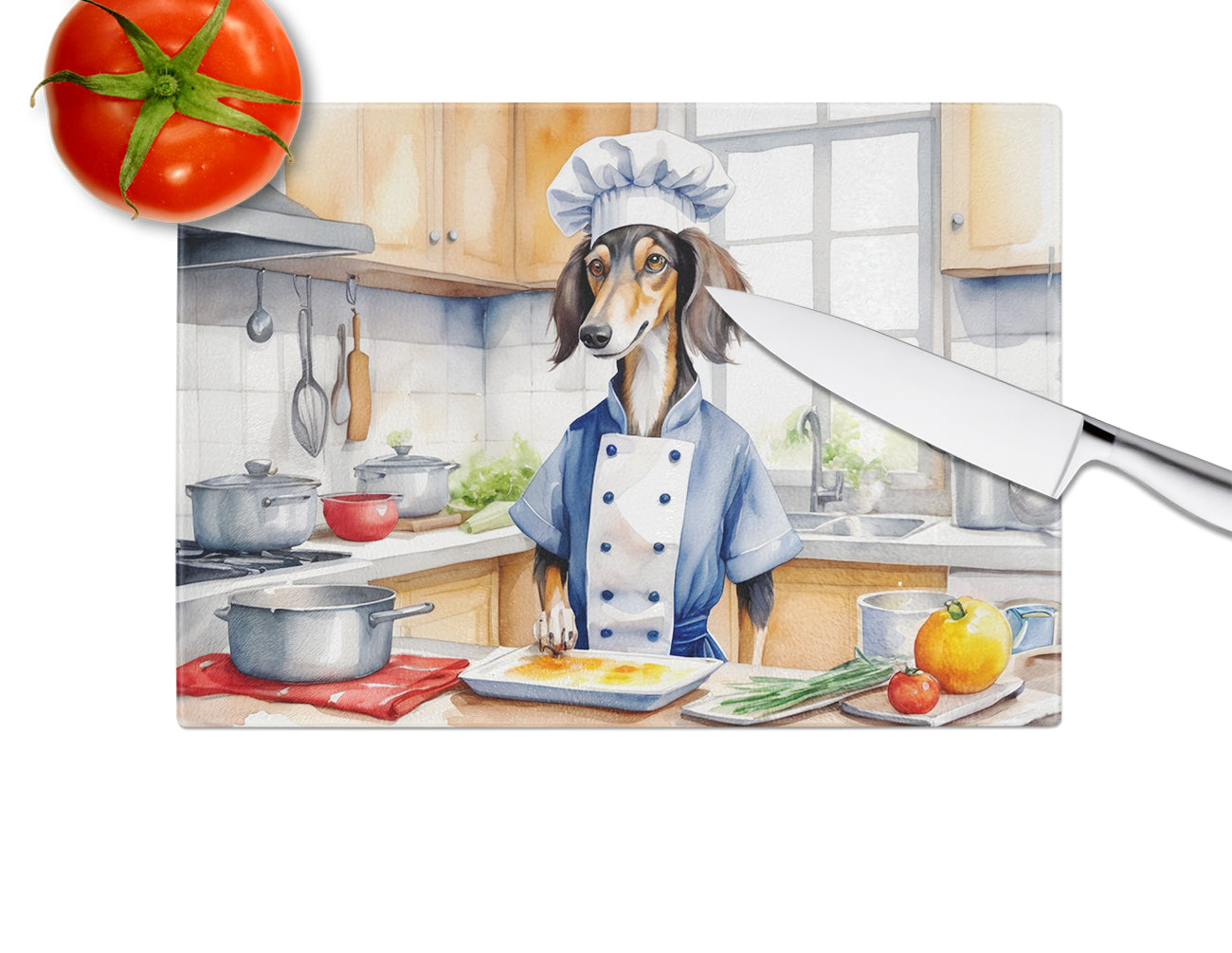 Saluki The Chef Glass Cutting Board