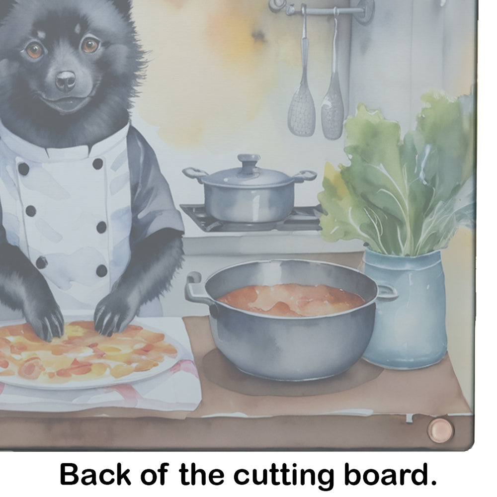 Schipperke The Chef Glass Cutting Board