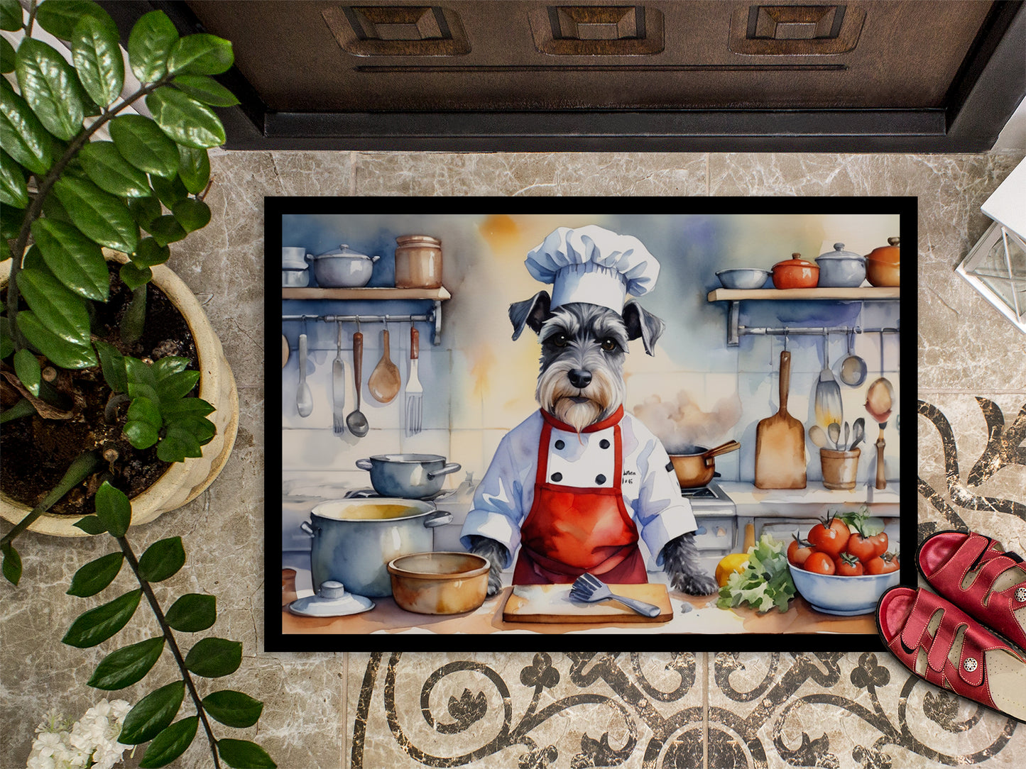 Schnauzer The Chef Doormat