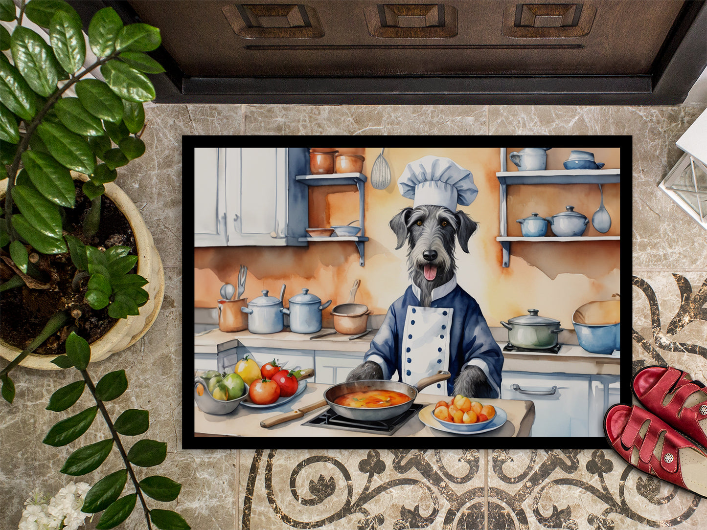 Scottish Deerhound The Chef Doormat