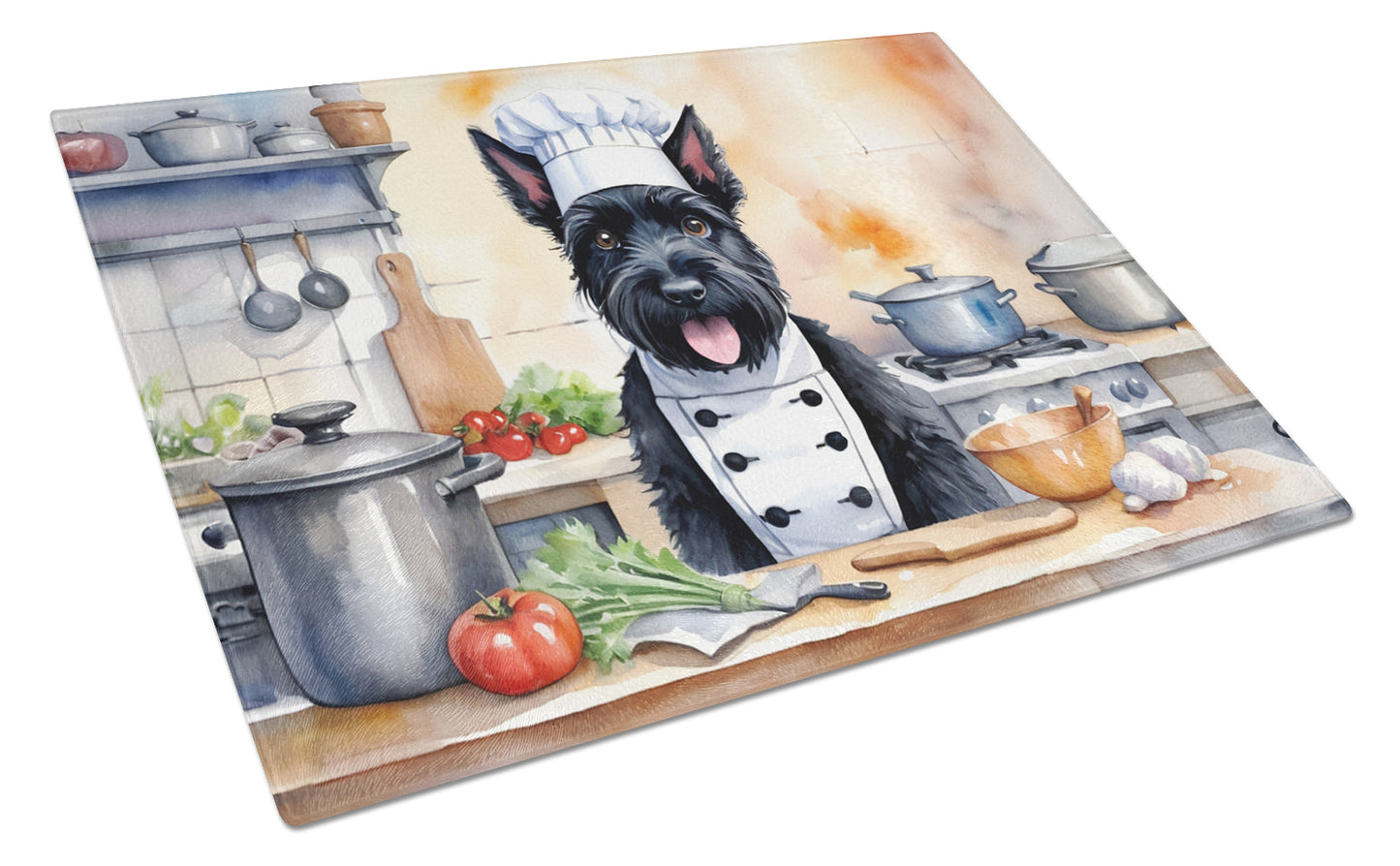 Buy this Scottish Terrier The Chef Glass Cutting Board