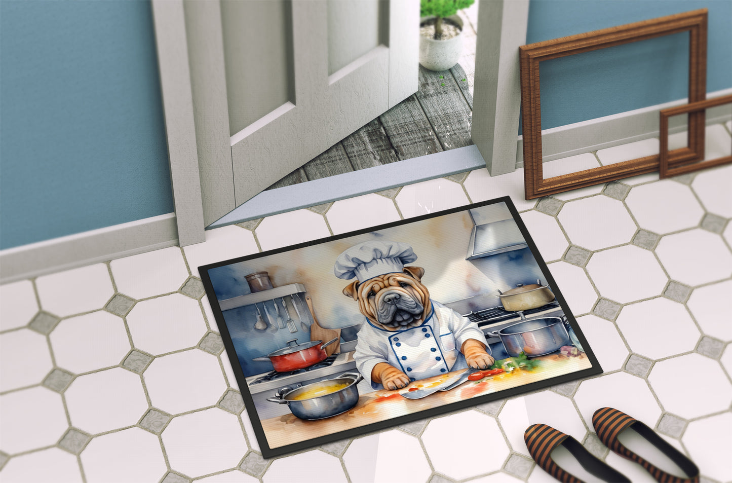 Shar Pei The Chef Doormat