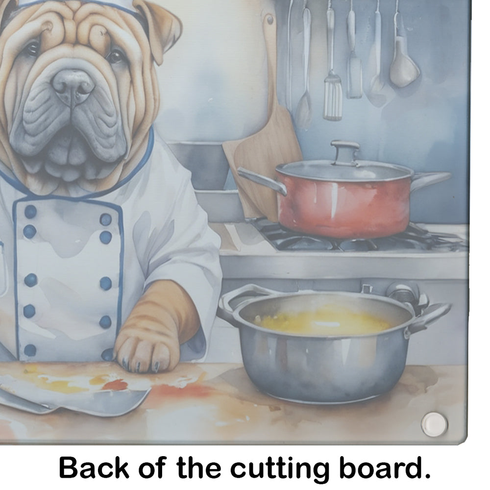 Shar Pei The Chef Glass Cutting Board