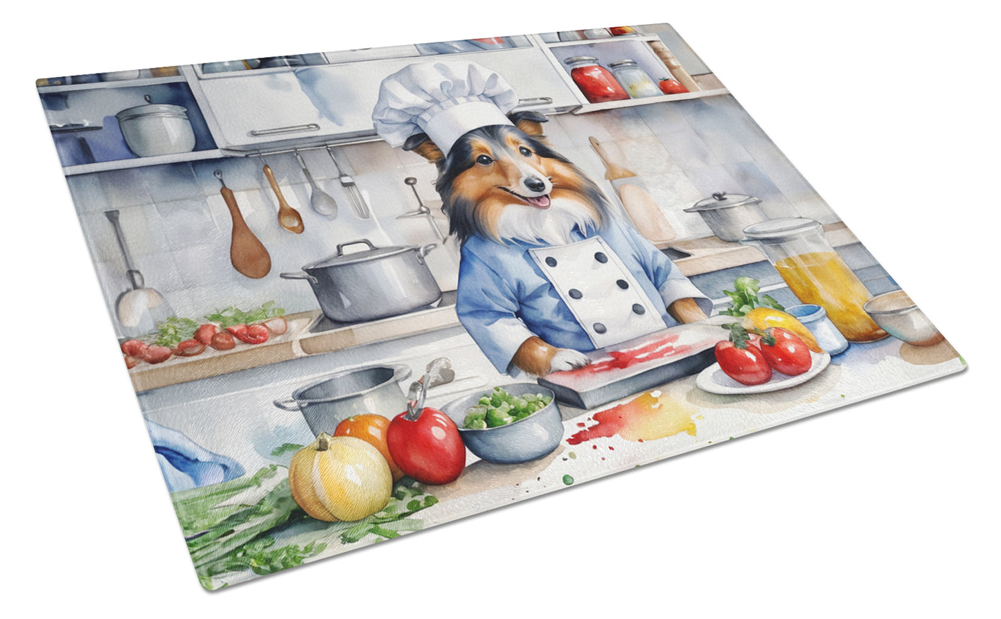 Buy this Sheltie The Chef Glass Cutting Board