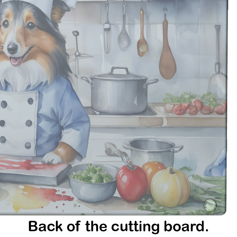 Sheltie The Chef Glass Cutting Board