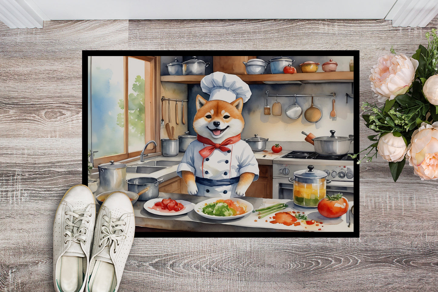 Shiba Inu The Chef Doormat