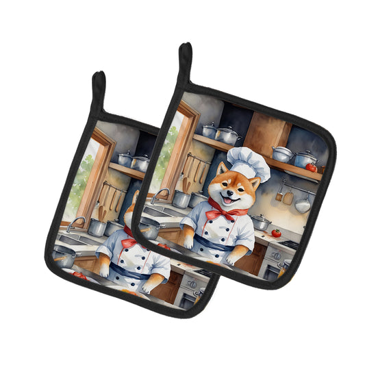 Buy this Shiba Inu The Chef Pair of Pot Holders