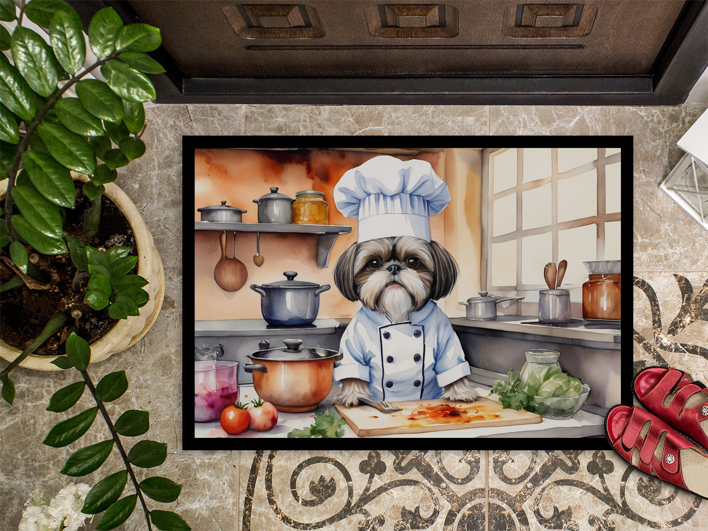 Shih Tzu The Chef Doormat