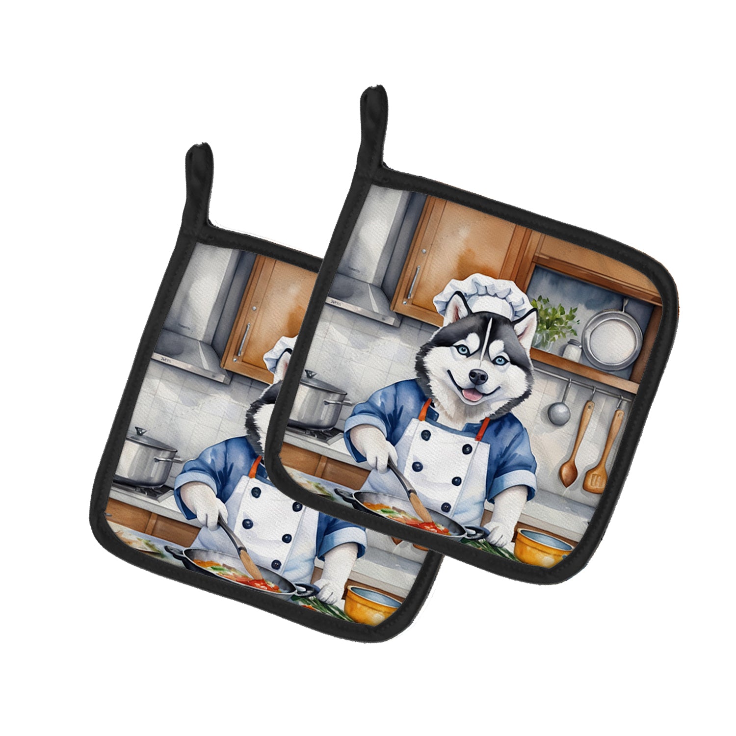 Buy this Siberian Husky The Chef Pair of Pot Holders