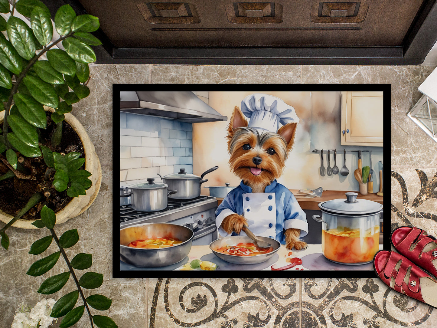 Silky Terrier The Chef Doormat