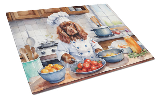 Buy this Sussex Spaniel The Chef Glass Cutting Board