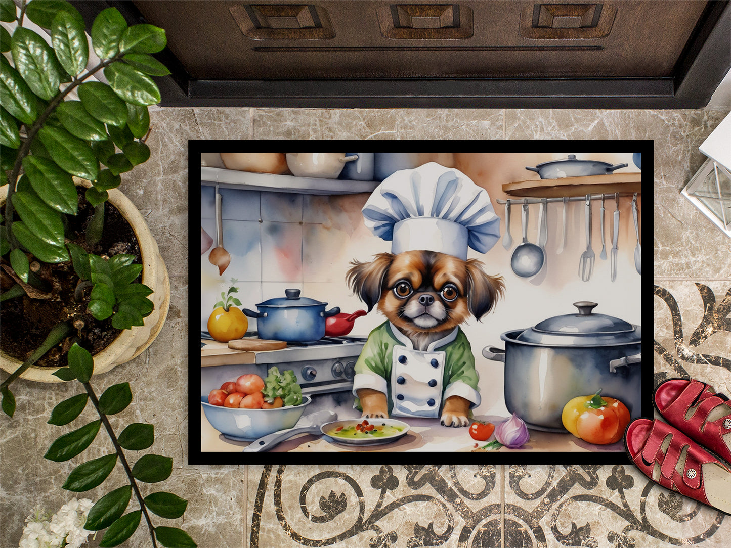 Tibetan Spaniel The Chef Doormat