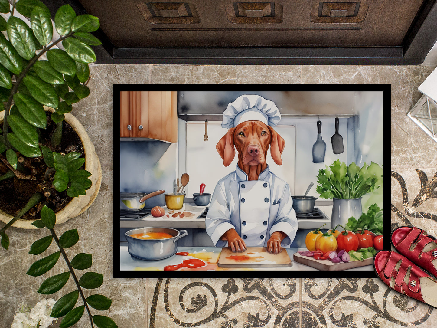 Vizsla The Chef Doormat