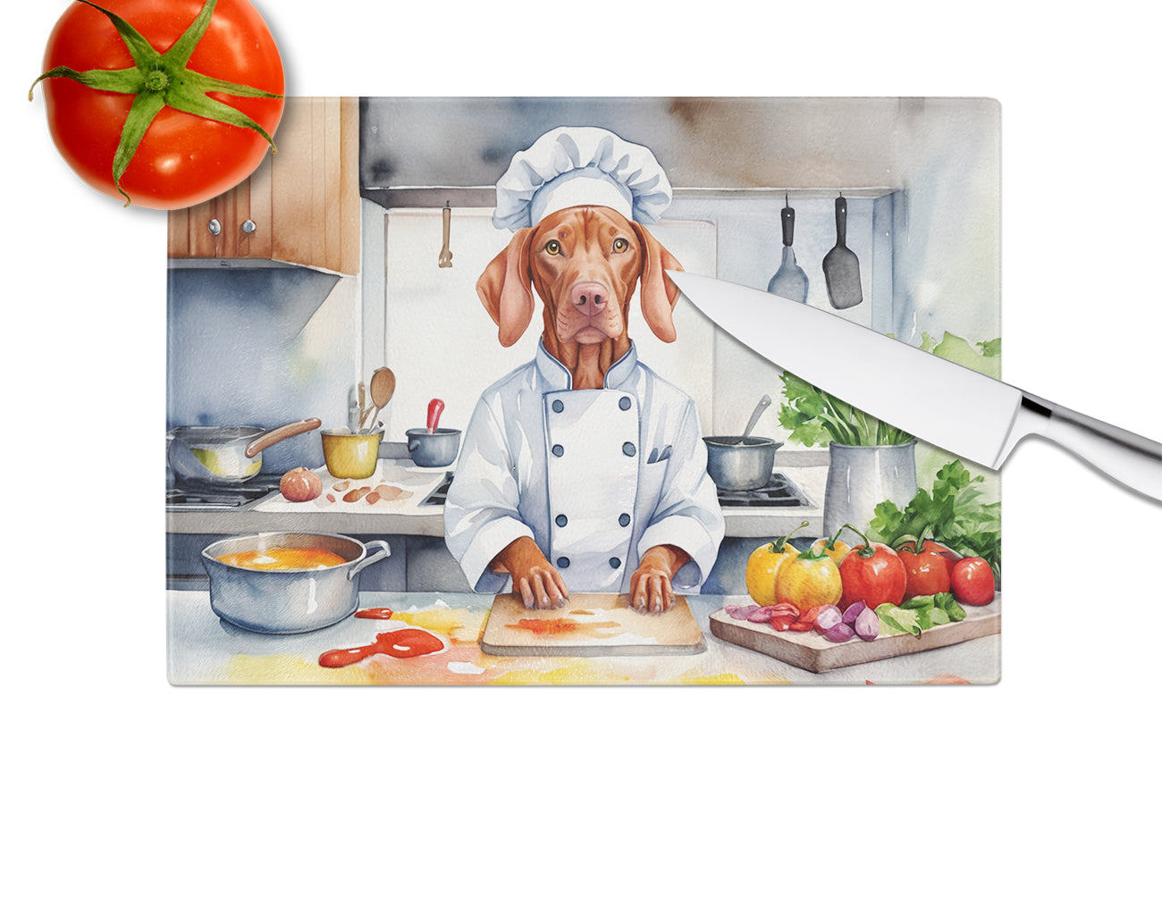 Vizsla The Chef Glass Cutting Board