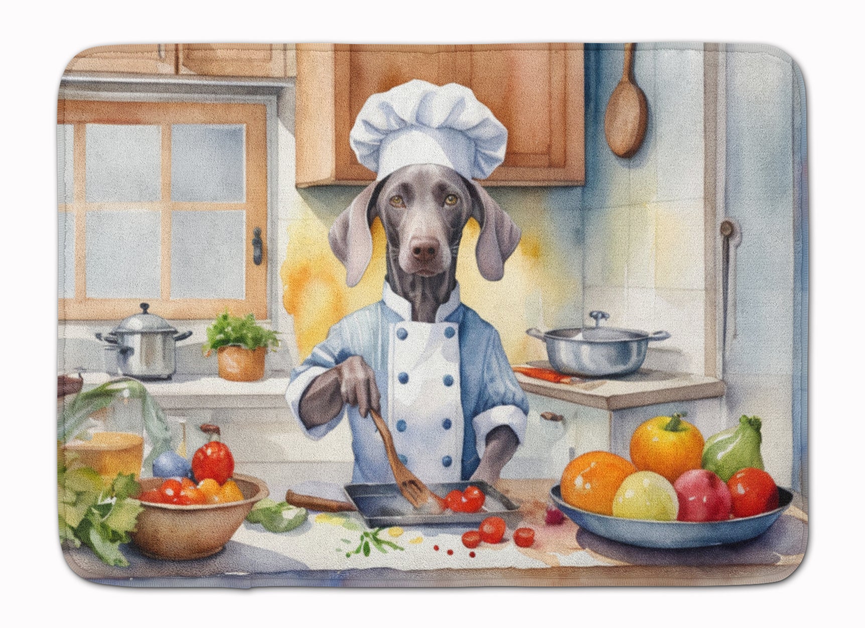 Buy this Weimaraner The Chef Memory Foam Kitchen Mat