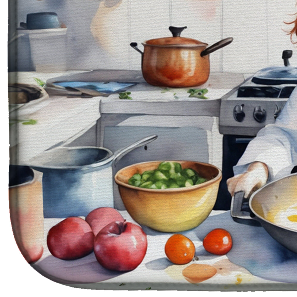 Welsh Springer Spaniel The Chef Dish Drying Mat