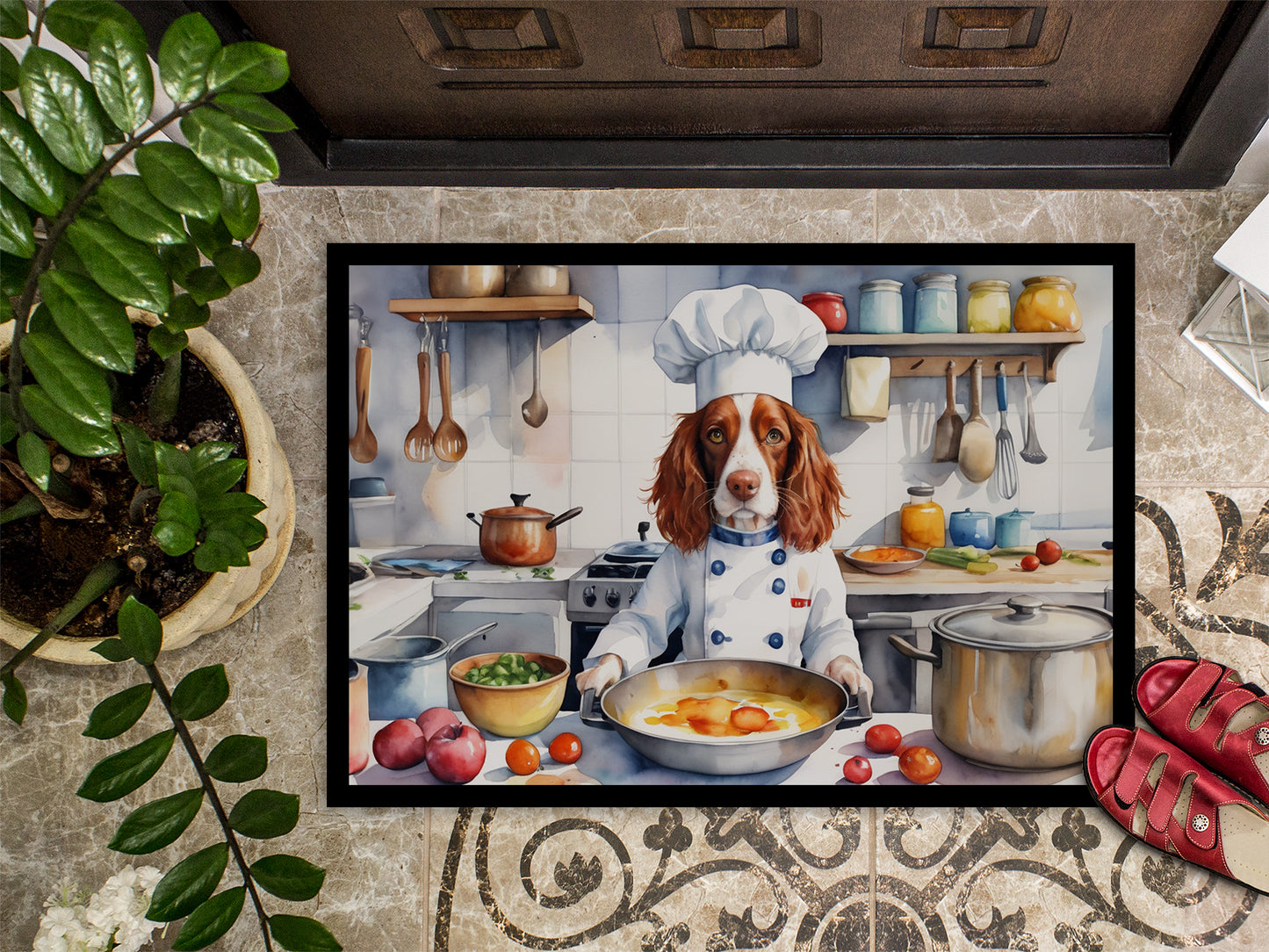 Welsh Springer Spaniel The Chef Doormat