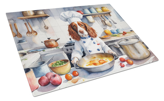 Buy this Welsh Springer Spaniel The Chef Glass Cutting Board