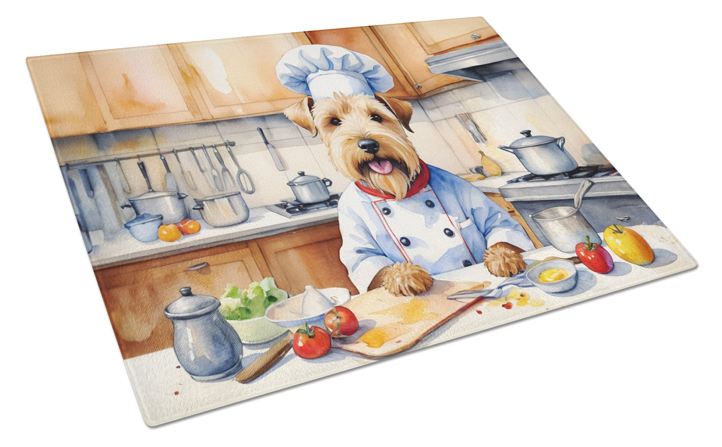 Buy this Wheaten Terrier The Chef Glass Cutting Board