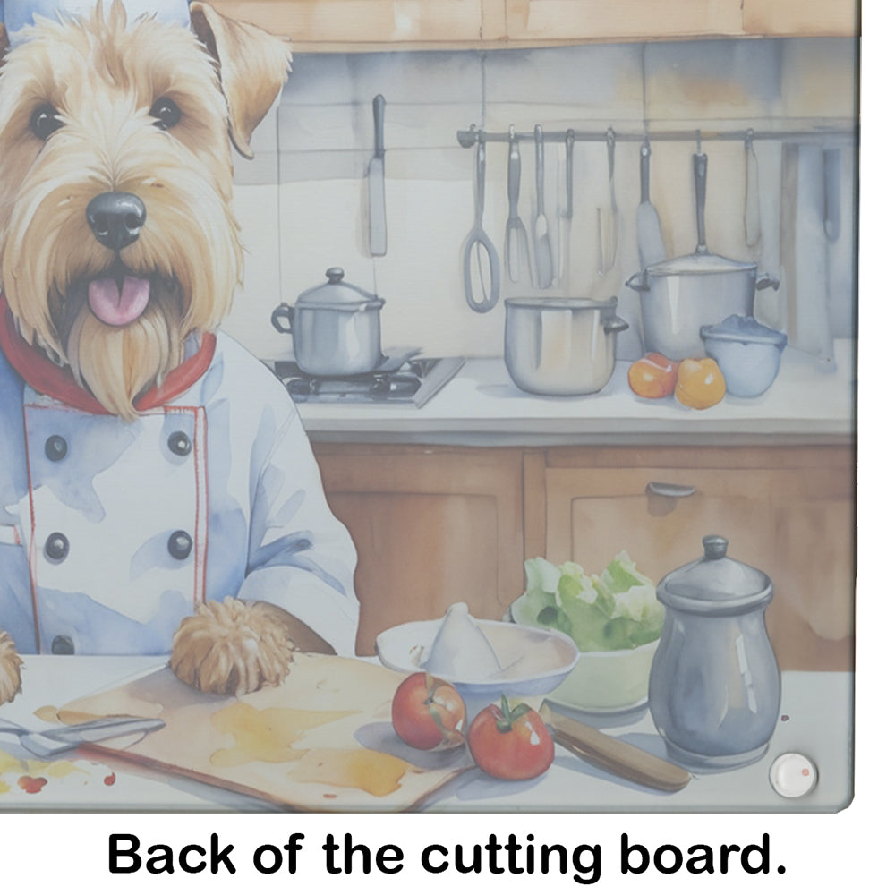 Wheaten Terrier The Chef Glass Cutting Board