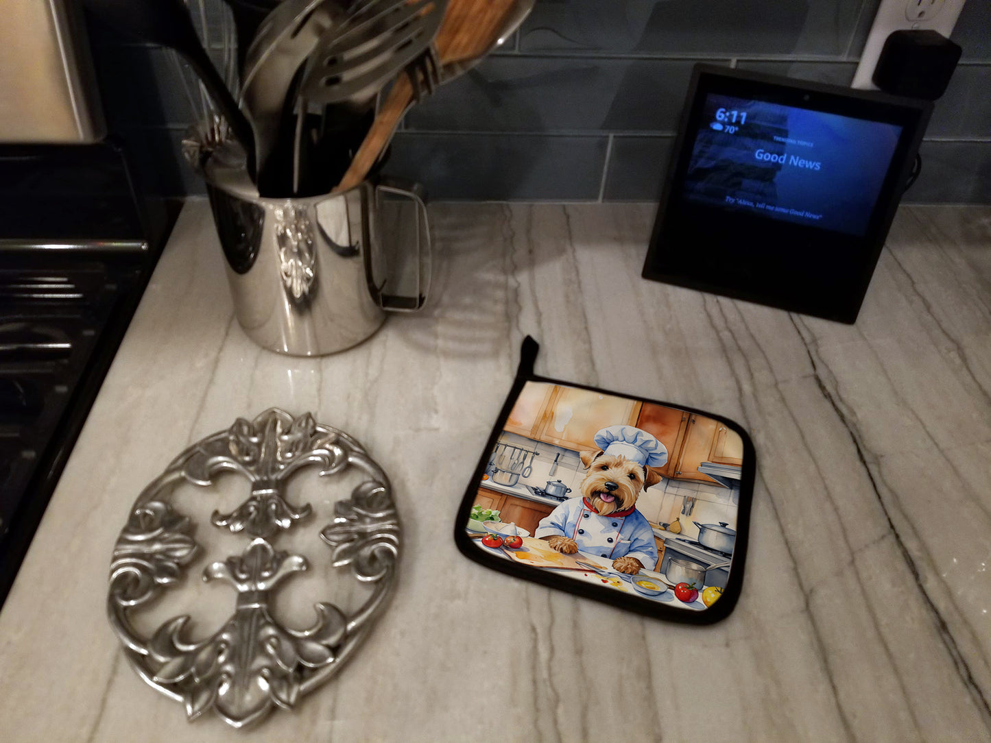 Wheaten Terrier The Chef Pair of Pot Holders