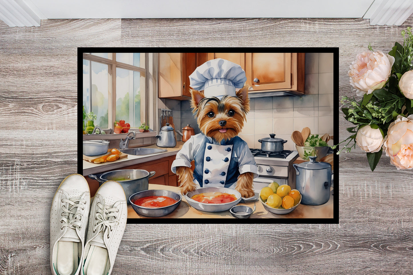 Yorkie Yorkshire Terrier The Chef Doormat