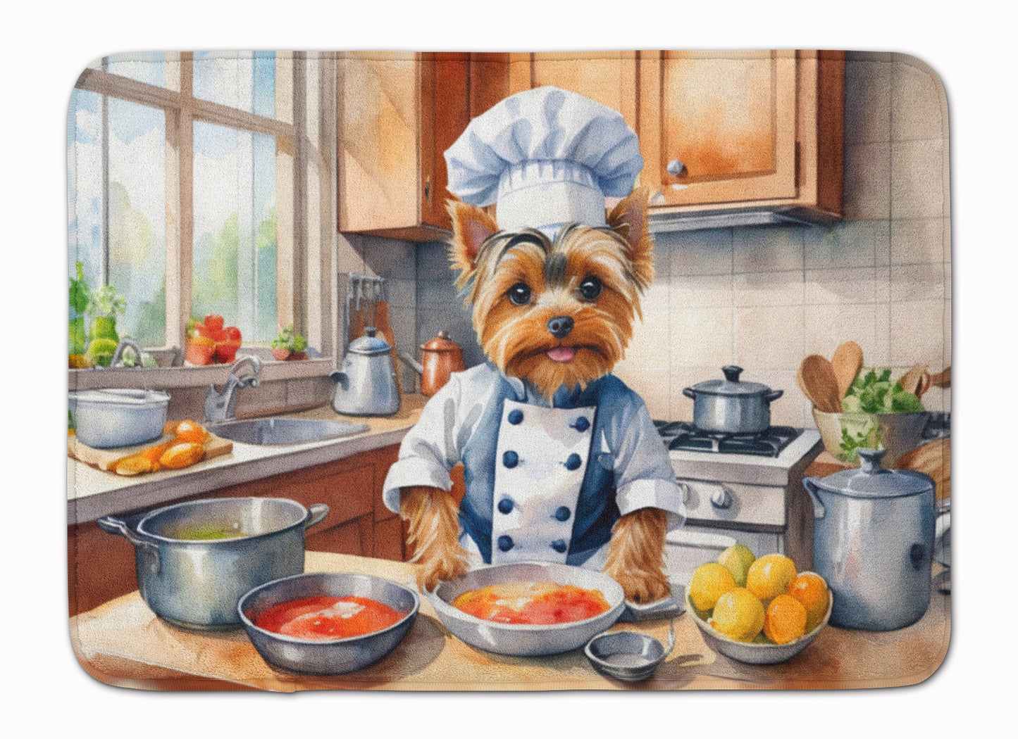 Buy this Yorkie Yorkshire Terrier The Chef Memory Foam Kitchen Mat