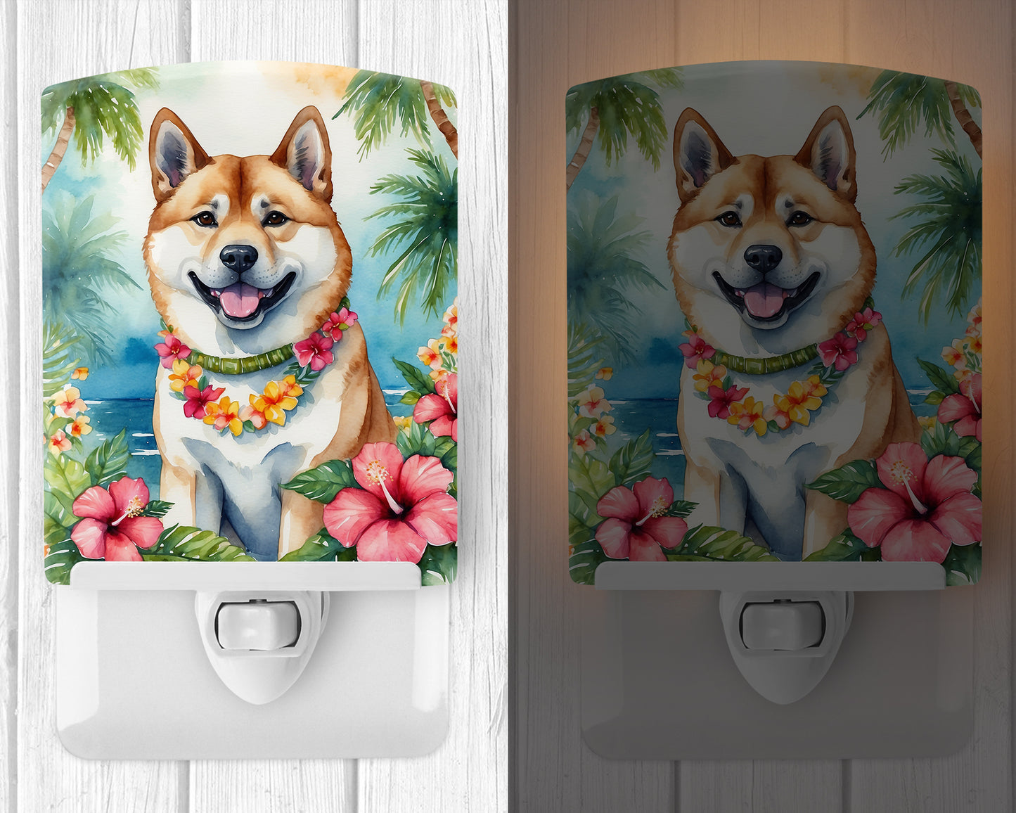 Akita Luau Ceramic Night Light