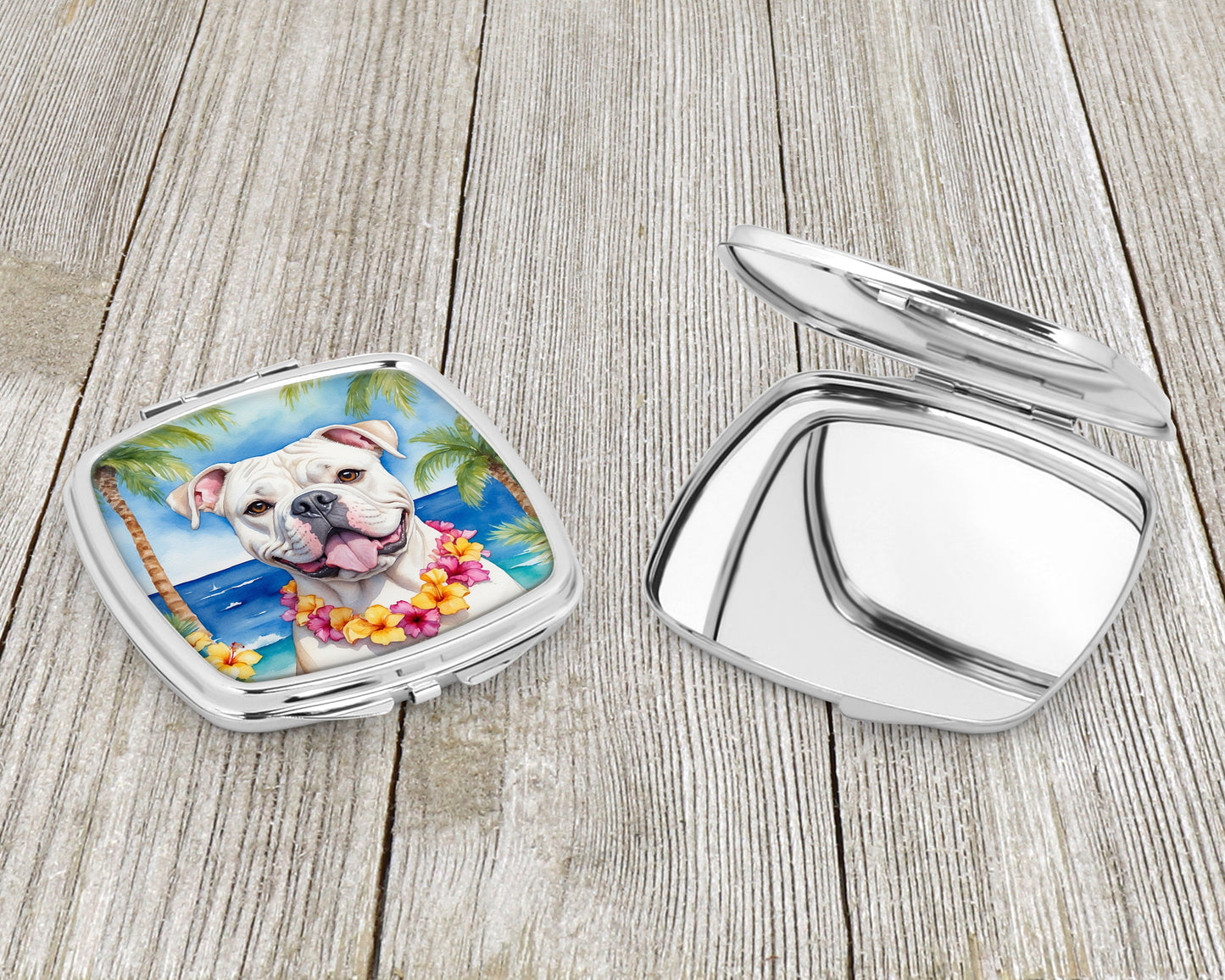 American Bulldog Luau Compact Mirror