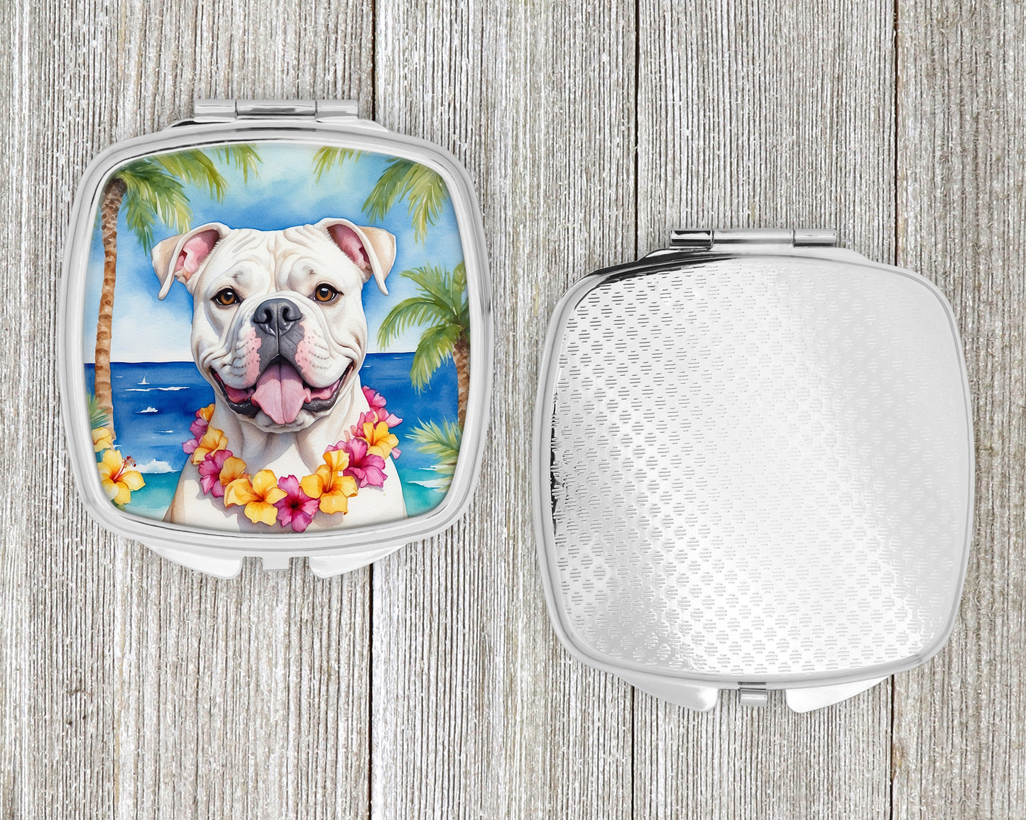 American Bulldog Luau Compact Mirror