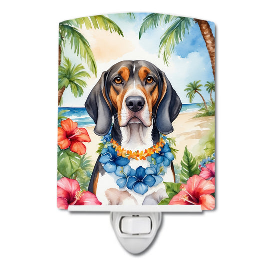 Buy this American English Coonhound Luau Ceramic Night Light