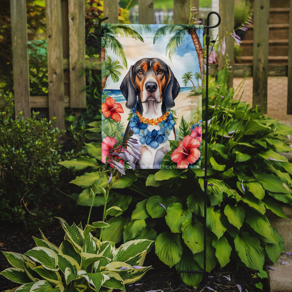 American English Coonhound Luau Garden Flag