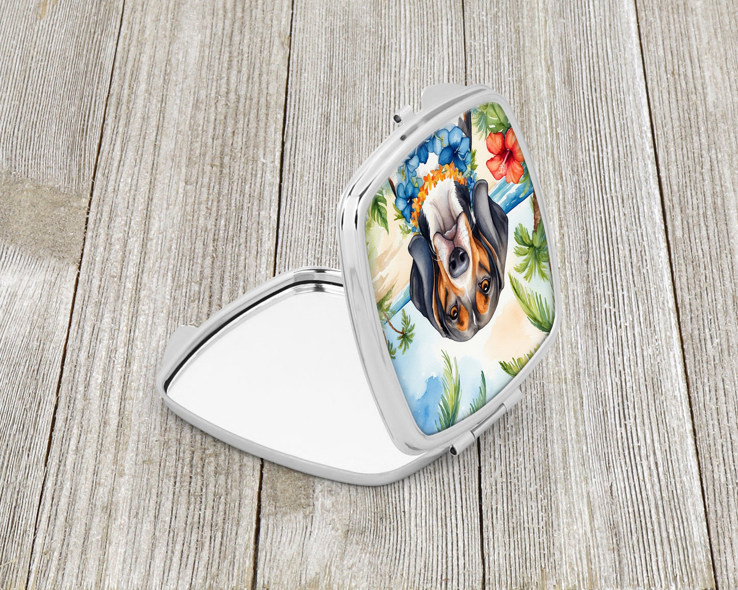 American English Coonhound Luau Compact Mirror