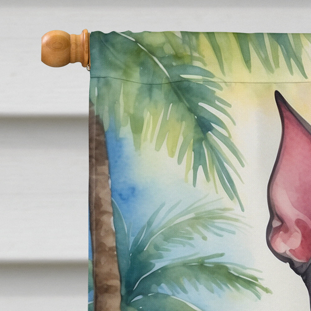 American Hairless Terrier Luau House Flag