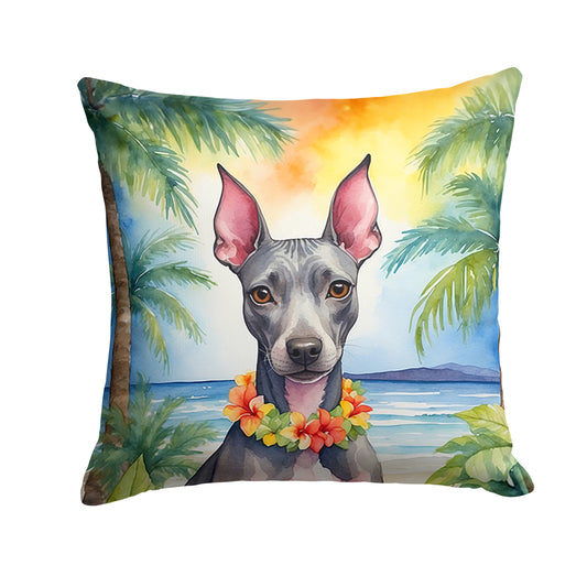 Buy this American Hairless Terrier Luau Throw Pillow