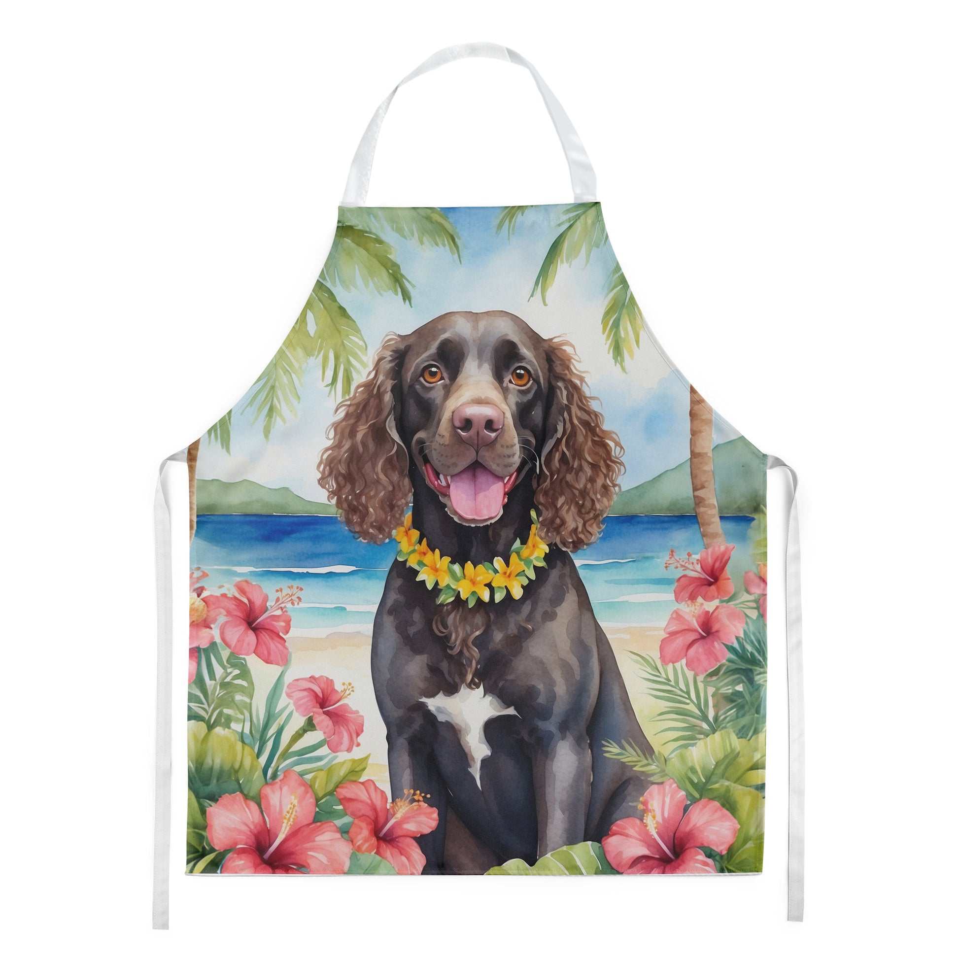 Buy this American Water Spaniel Luau Apron