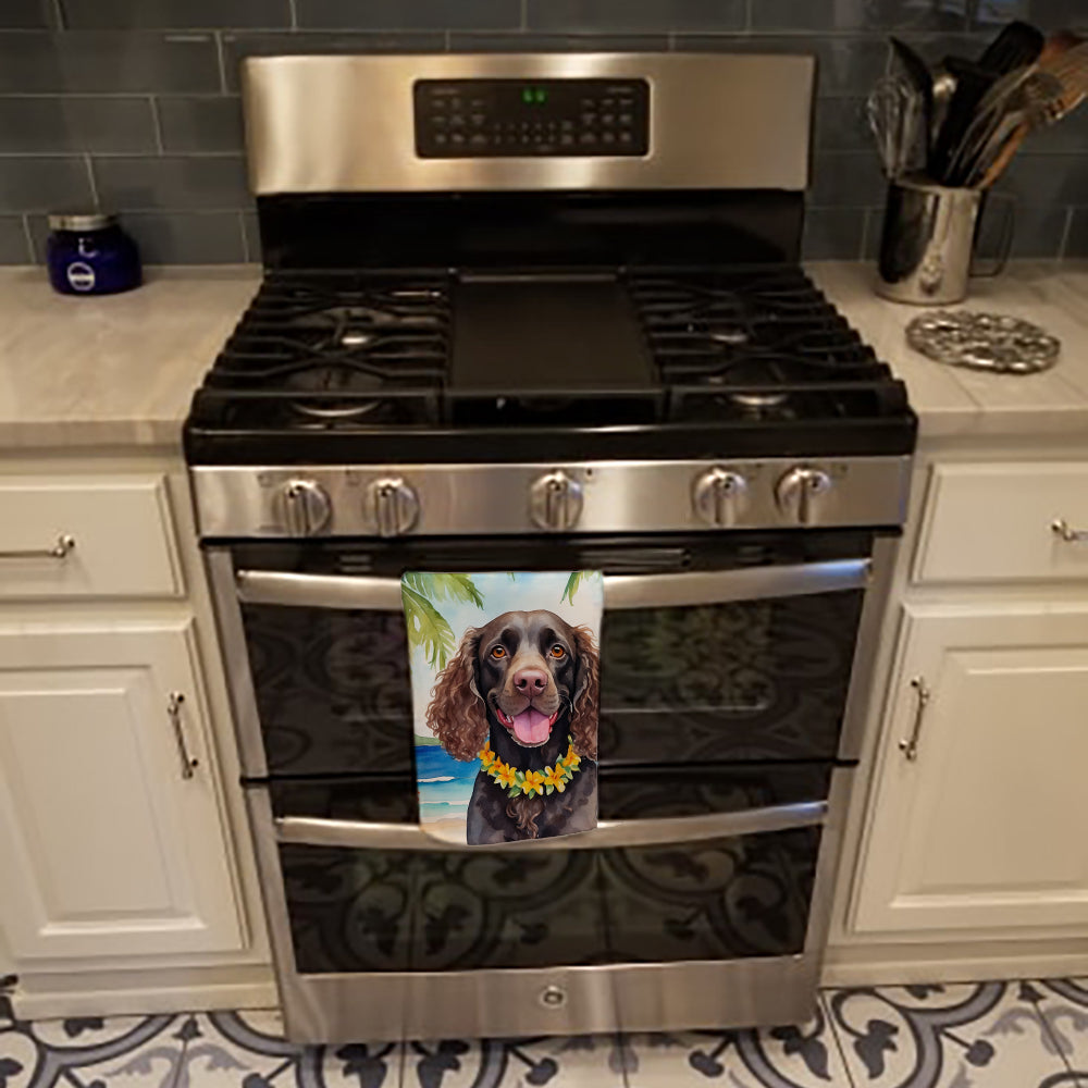 American Water Spaniel Luau Kitchen Towel