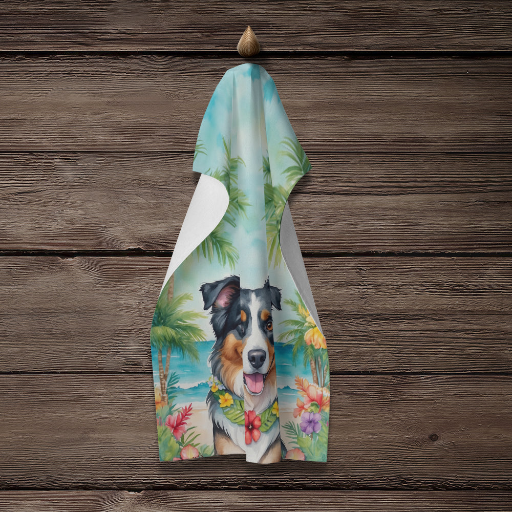 Australian Shepherd Luau Kitchen Towel