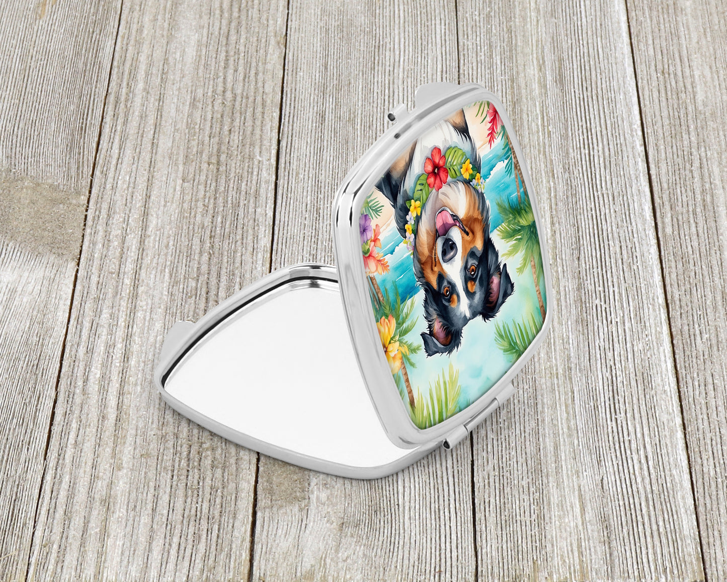 Australian Shepherd Luau Compact Mirror