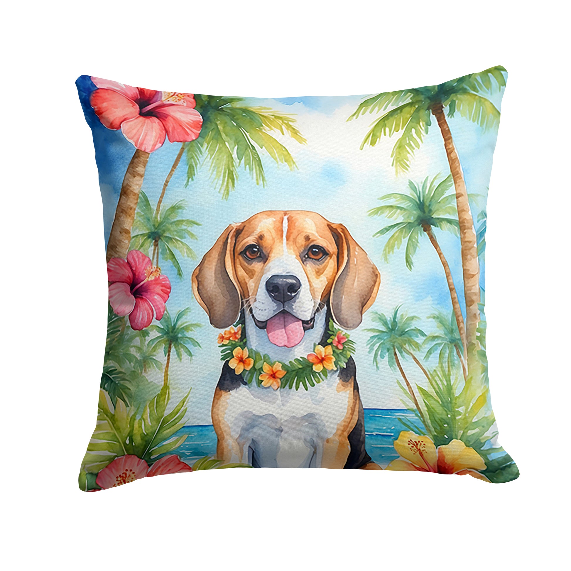 Buy this Beagle Luau Throw Pillow