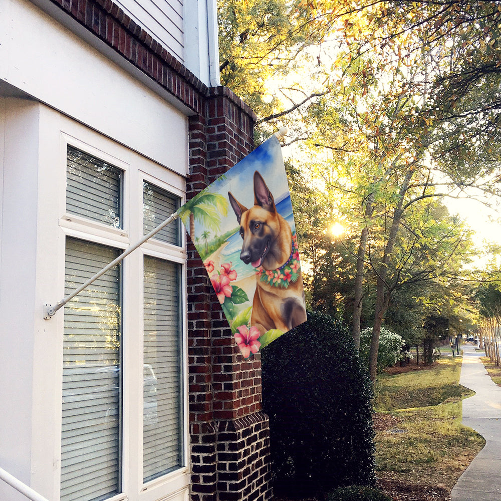 Belgian Malinois Luau House Flag