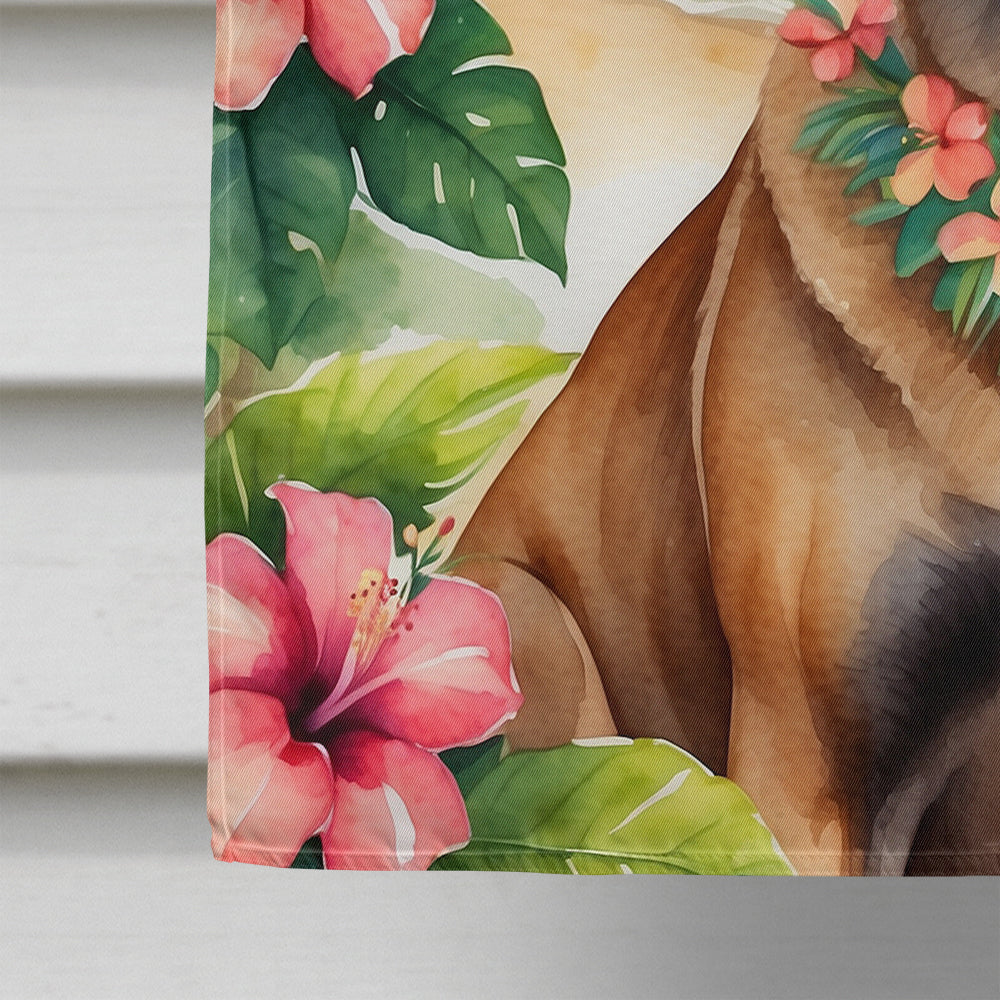 Belgian Malinois Luau House Flag