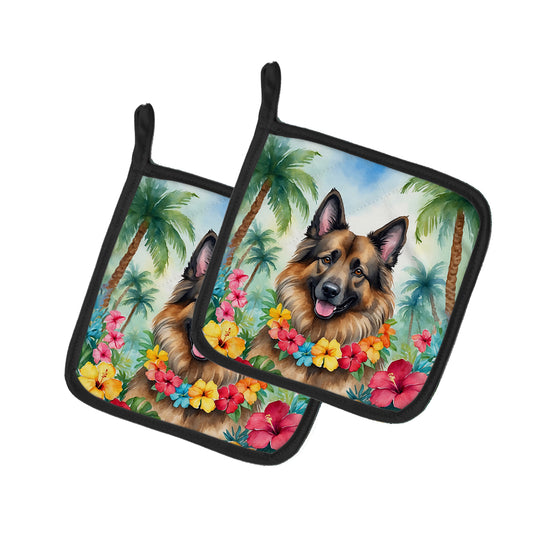 Buy this Belgian Tervuren Luau Pair of Pot Holders