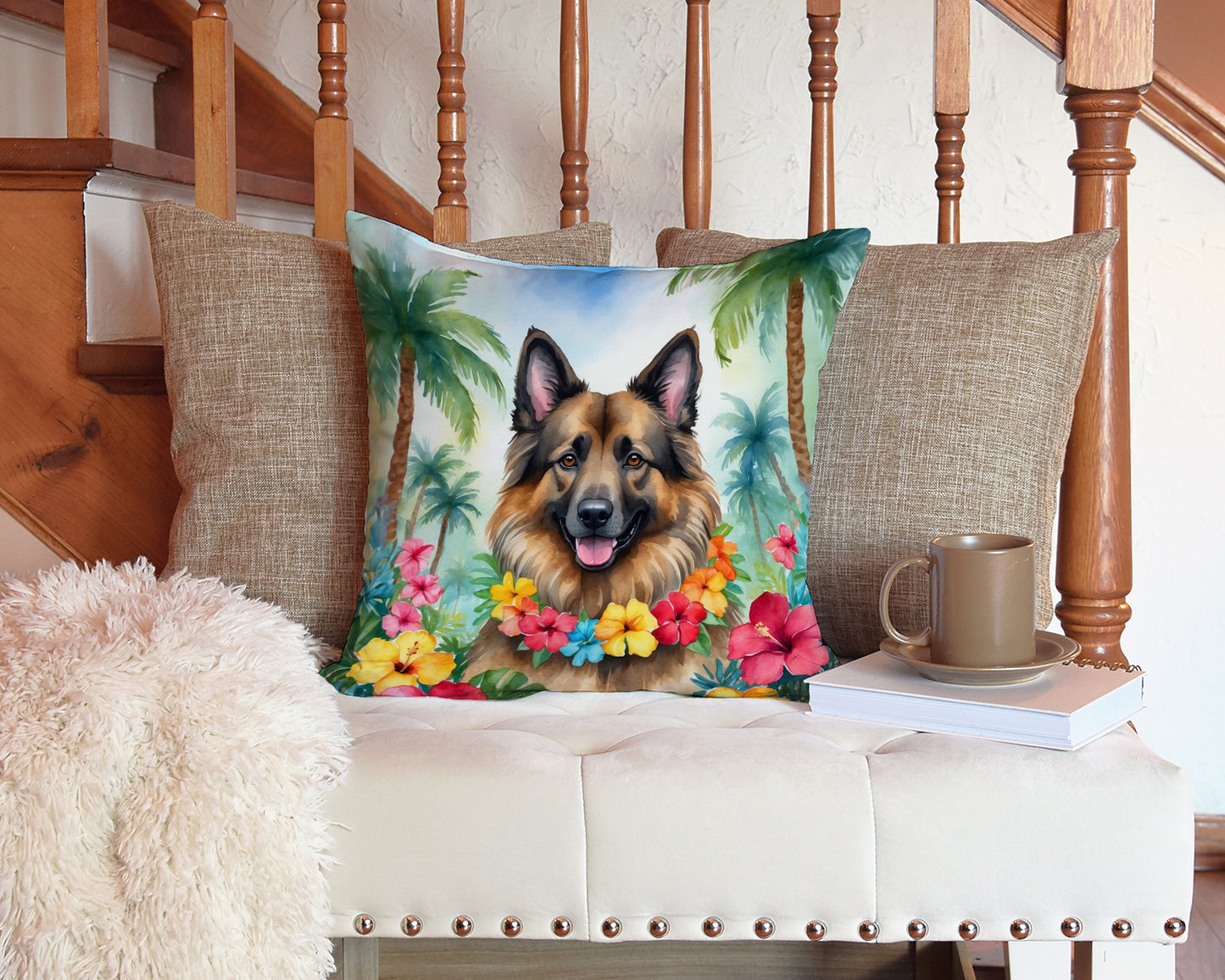 Belgian Tervuren Luau Throw Pillow